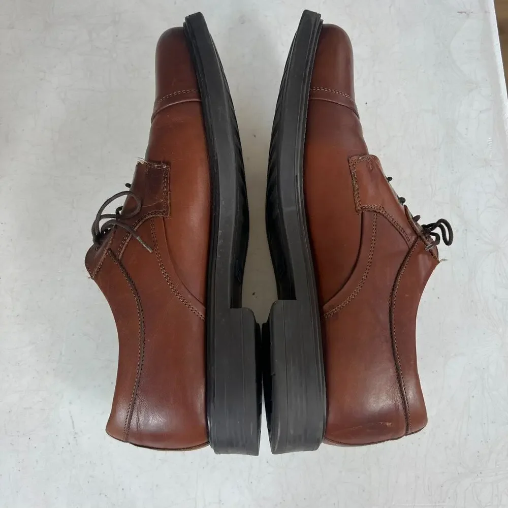 Bostonian STRADA Dress Shoe Mens Size 13M Cap-Toe Brown Leather Lace-Up Oxfords